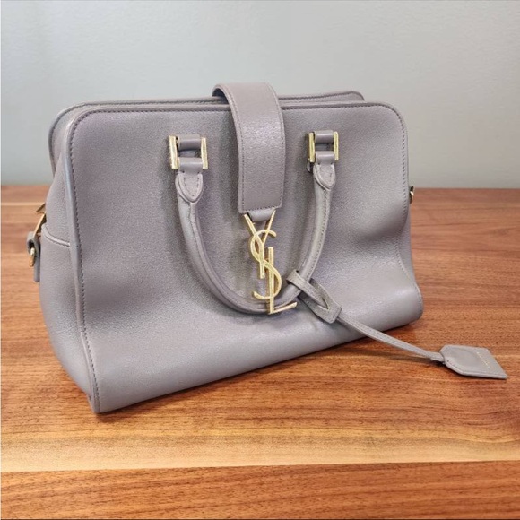 Yves Saint Laurent Gray Leather Handbag - Picture 5 of 10